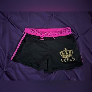 Black and Pink Queen Shorts